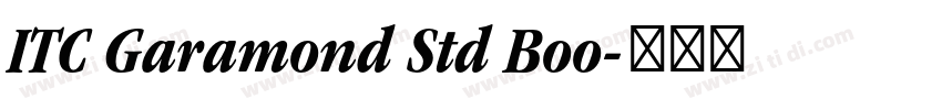 ITC Garamond Std Boo字体转换